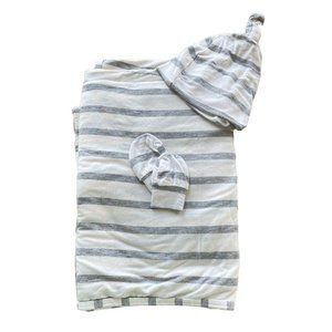 Gender Neutral Newborn Set: Hat, Swaddle & Mitts
